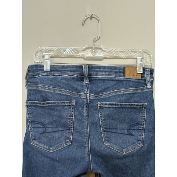 American Eagle Jeans Womens 8 Short Blue Next Level Stretch Jegging Denim Skinny - Picture 5 of 8